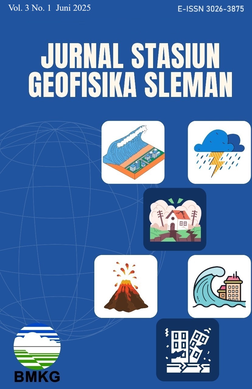 					View Vol. 3 No. 1 (2025): Jurnal Stasiun Geofisika Sleman (JSGS) - Juni 2025
				
